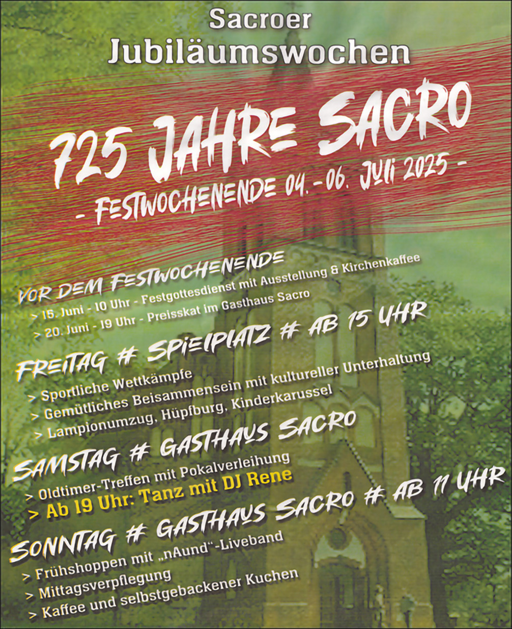 Plakat 725 Jahre Sacro