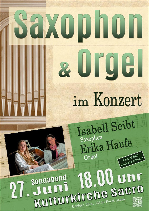 Plakat Orgelkonzert Kulturkirche Sacro