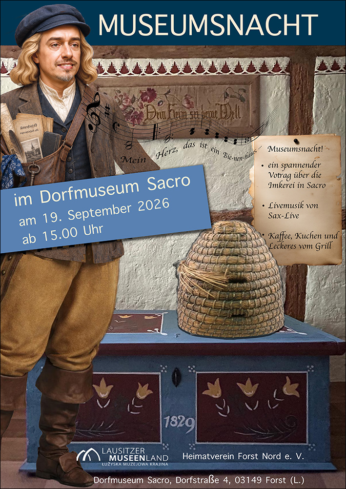 Plakat Museumsnacht Dorfmuseum Sacro