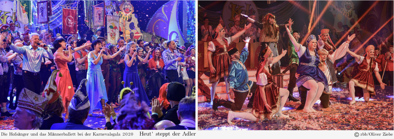 rbb/Oliver Ziebe Heut steppt der Adler Männerballett Hofsänger Karnevalsverein Forst-Sacro 1979 e.V.