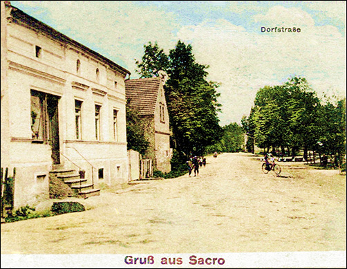 Ansichtskarte, Dorfstraße